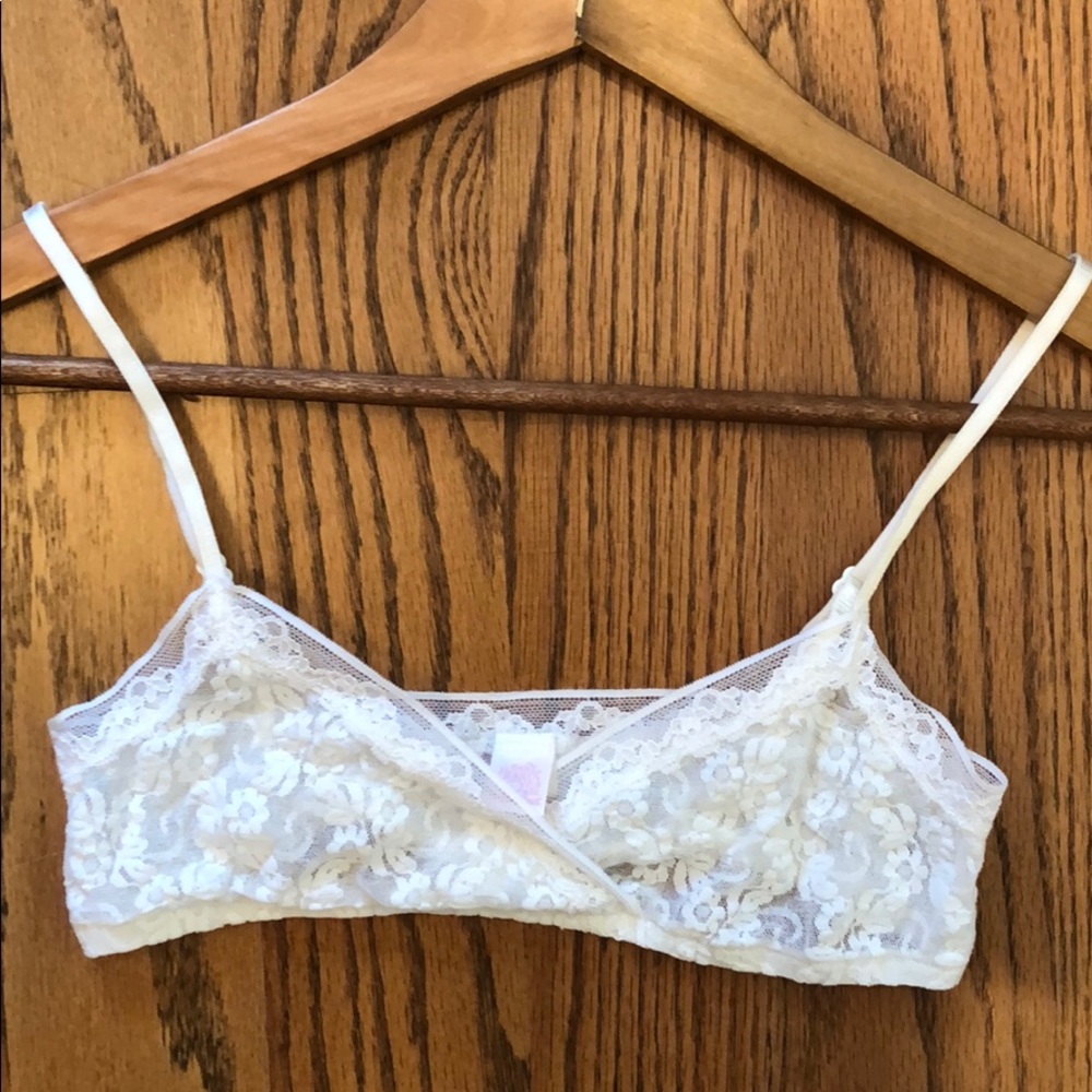 Only Hearts White Lace Bralette Size S